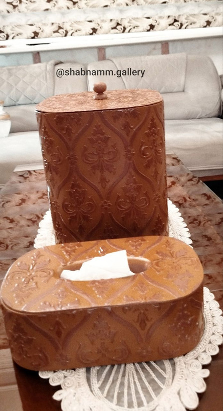 جادستمالی چوبی دستساز؛ ترکیب هنر پتینه و دکوپاژ مخصوص دکوراسیون خاص