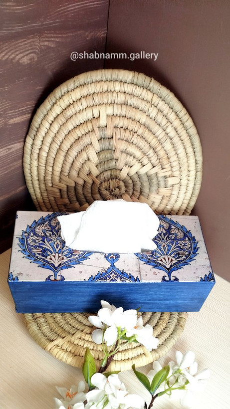جادستمالی چوبی دستساز؛ ترکیب هنر پتینه و دکوپاژ مخصوص دکوراسیون خاص