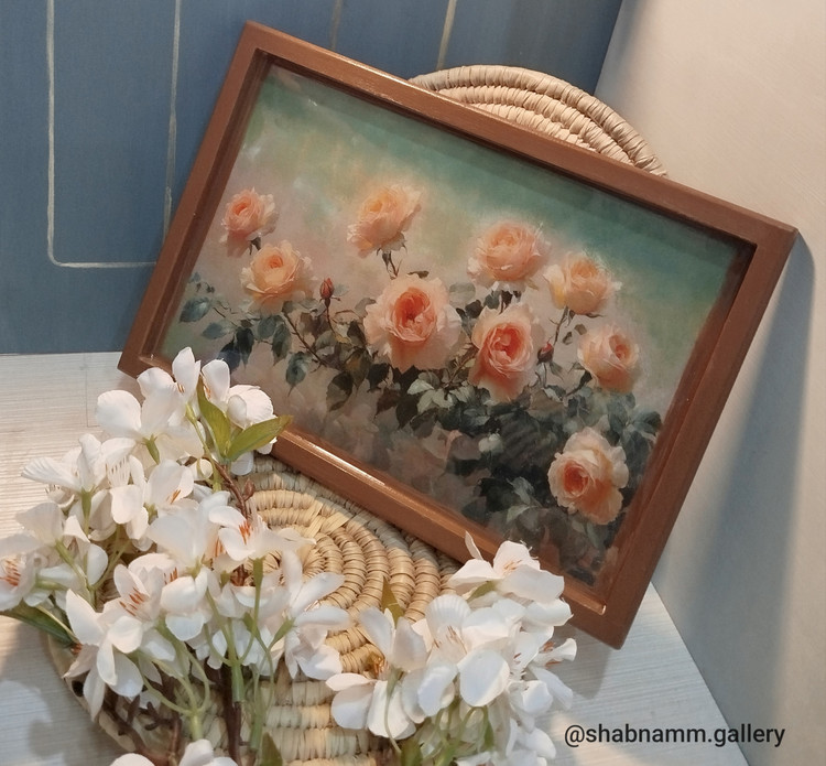 سینی چوبی رزین کاربردی رنگ بندی متنوع
