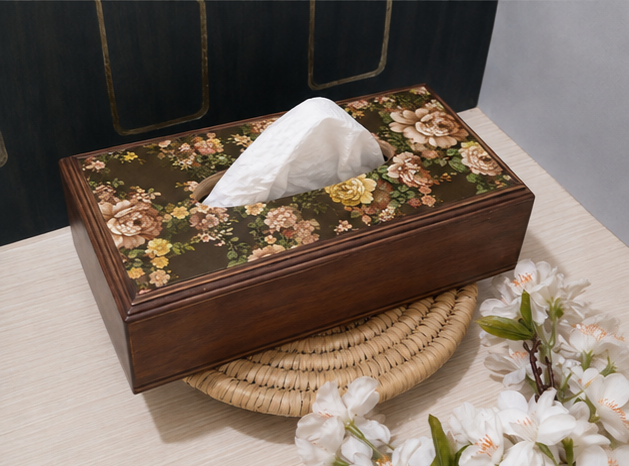 جادستمالی چوبی دستساز؛ ترکیب هنر پتینه و دکوپاژ مخصوص دکوراسیون خاص